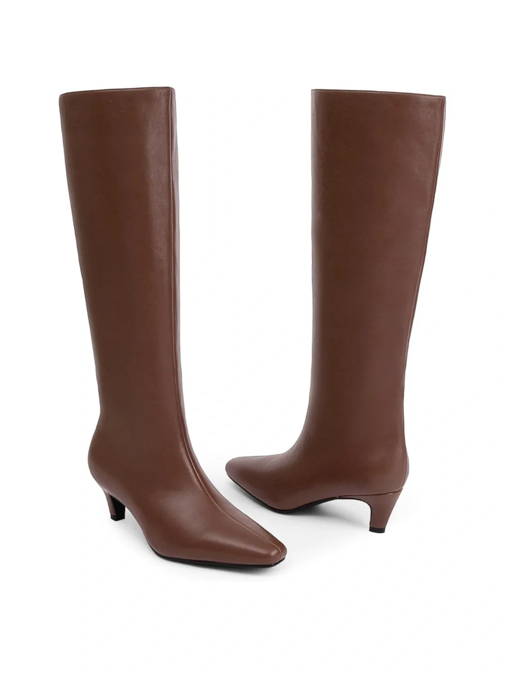 Brown Knee-High Leather Boots - Classic Women’s Dress Boots